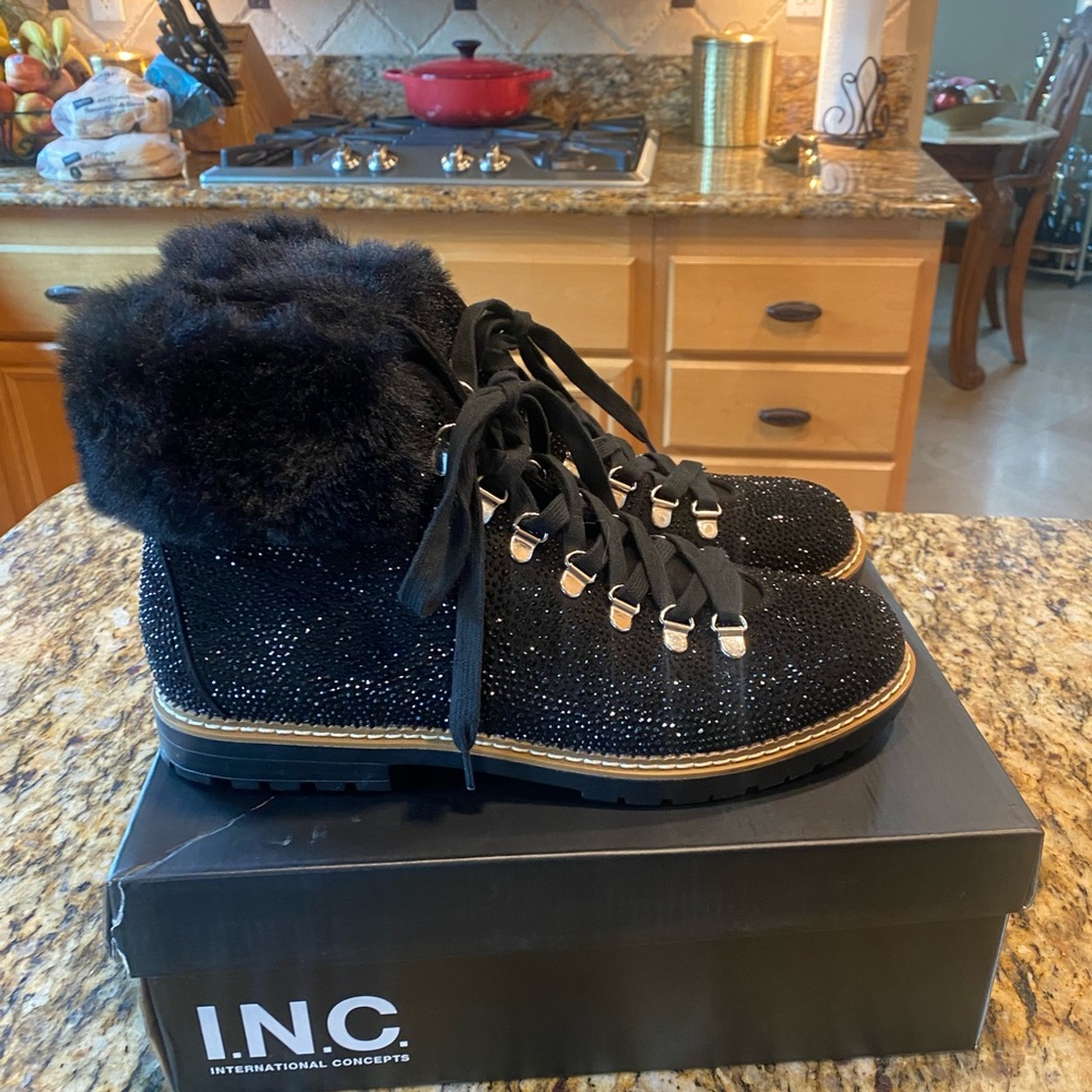 INC Bling Combat Boots